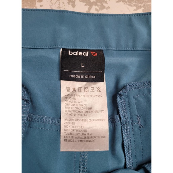 Baleaf Men's Shorts Large Teal Blue‎ Athletic Multi Pocket - Picture 6 of 6